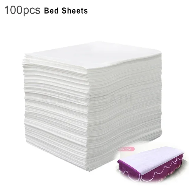 100Pcs Massage Waterproof Table Sheets Disposable Non Woven SPA Bed Cover Breathable wholesale 80x190CM for beauty salon hotel