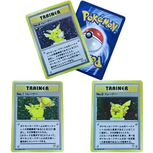 Pokemon Cards Flash DIY Pikachu Illustrator Cards Battle Game Classic  Pokémon Card Collection gift for Children boy's toy - AliExpress