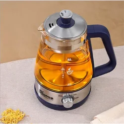 110V 220V 1000ml Tea Maker Black Tea Pu'er Glass Steaming Teapot  Automatic Thermal Insulation Steam Boiling Teapot Health Pot
