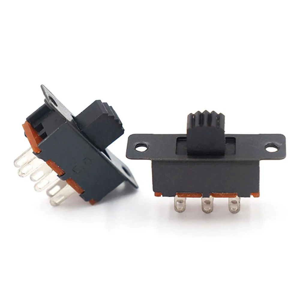Panel Mount Slide Switches, 10pcs, SS22f25, G5, 2 posições, 6PIN