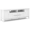 SOLID WOOD Universal TV Media Stand,72inch Wide,Farmhouse Rustic,Living Room Center for Flat Screen TVs up to 80 inches in White 2