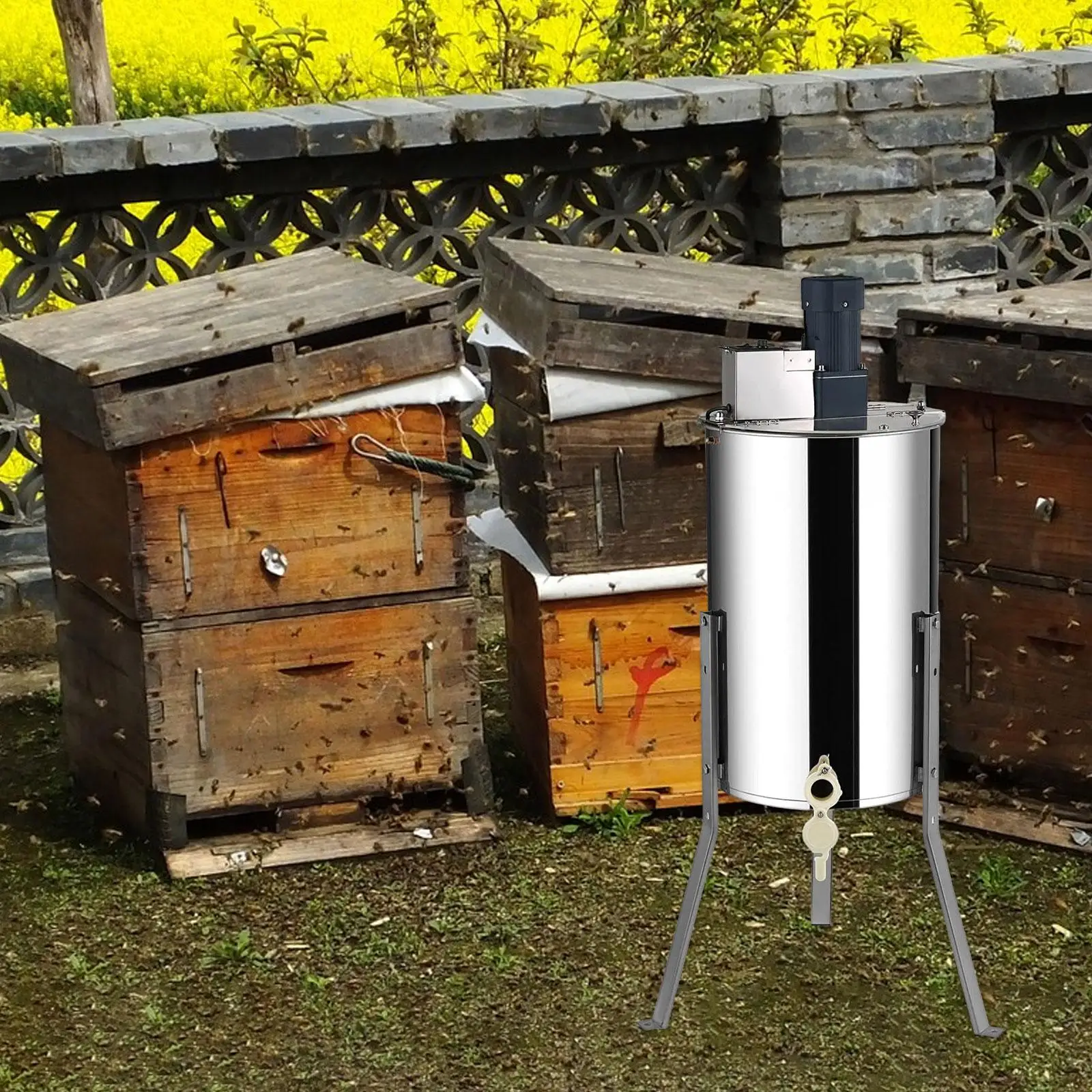 Electric Honey Extractor US Plug Beekeeping Extraction for Basement Kitchen