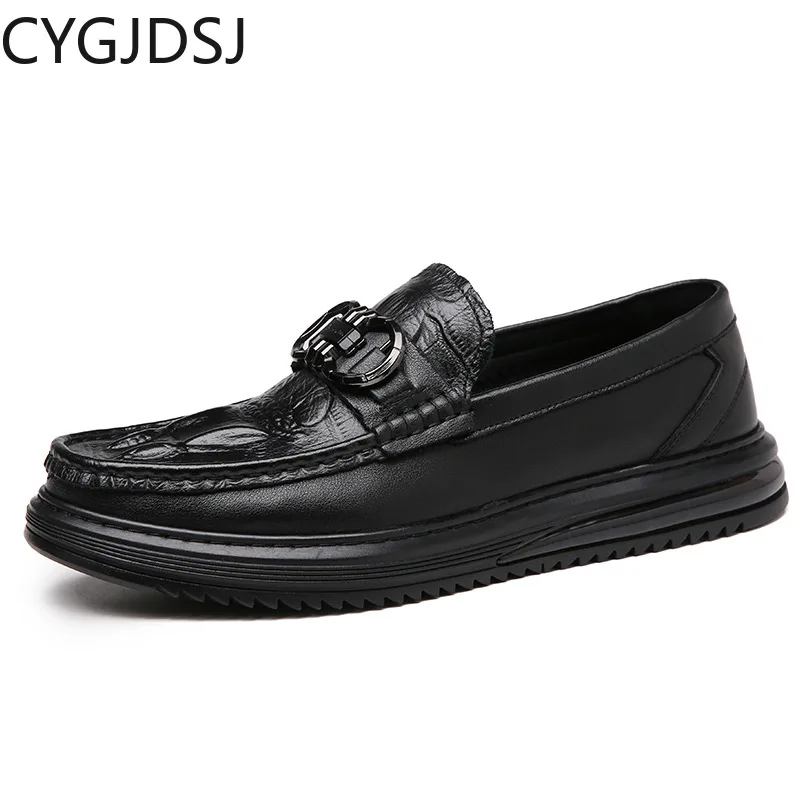 

Casual Business Office 2024 Loafers for Men Crocodile Leather Formal Shoes for Men Slip on Shoes Men Oxford Shoes мужская обувь