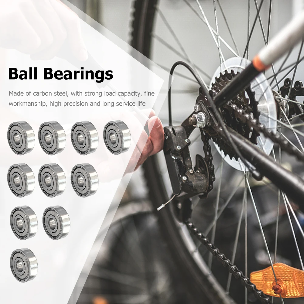 10pcs Ball Bearings 6x19x6mm 626zz Inline Roller Skate Bearing Carbon Steel Miniature Ball Bearings Replacement for Door Window