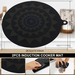 Induction Cooker Heat-Resistant Silicone Protector Mat Set - 4pcs (Style 2)