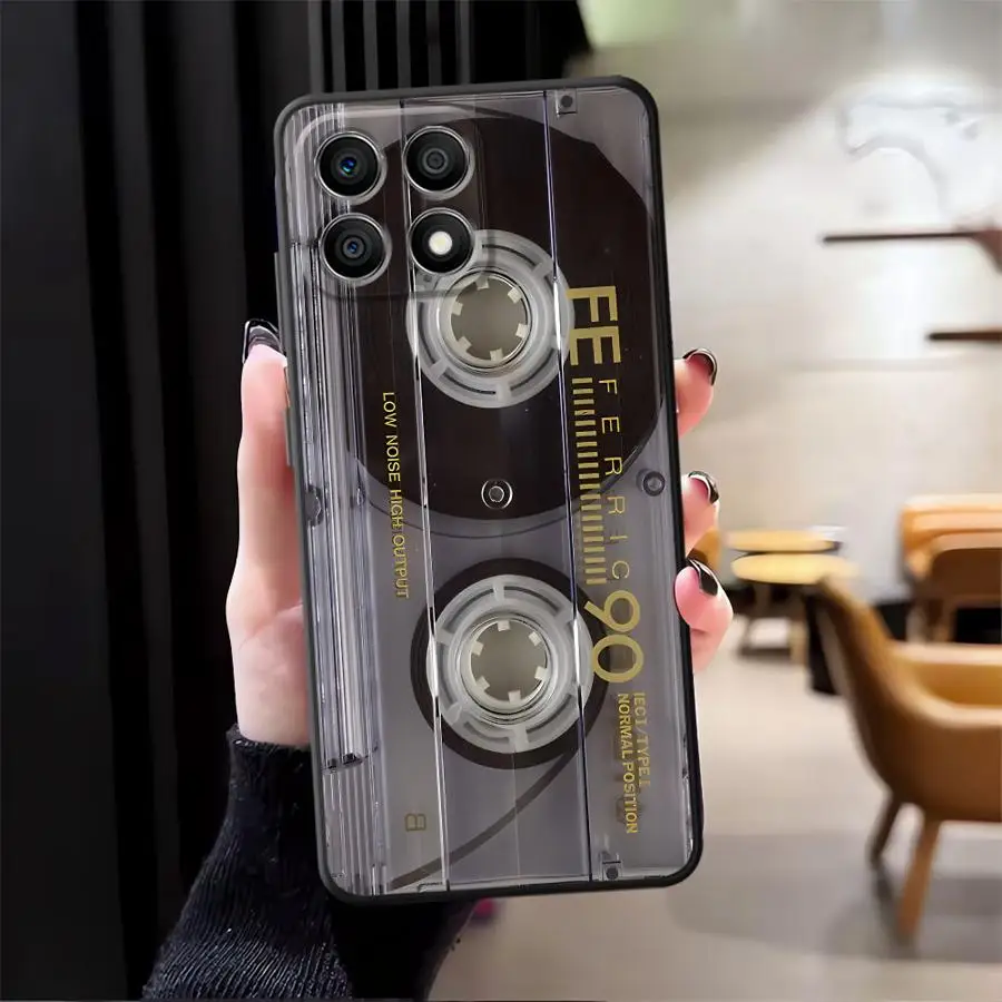 Retro Cassette Tape Black Soft Phone Cover