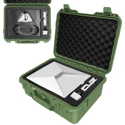 Compact Waterproof Travel Case for Starlink Mini Dish & Accessories - Shockproof & Lockable (Green)