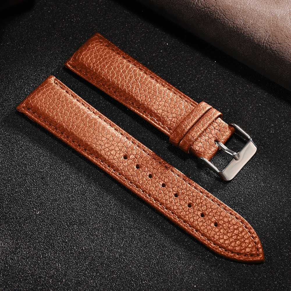 Lychee Pattern Leather Watchstrap - Universal Sizes