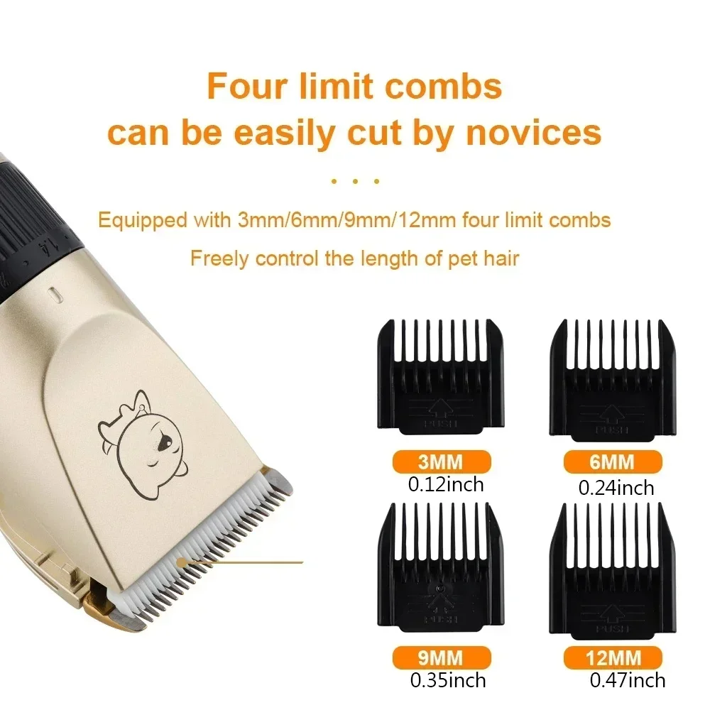 Dog Professional Hair Clipper Electrical Grooming Trimmer for Pets USB Rechargeable Cat Shaver Animals Haircut Machine pet clipper dog hair trimmer pet hair trimmer dog clipper