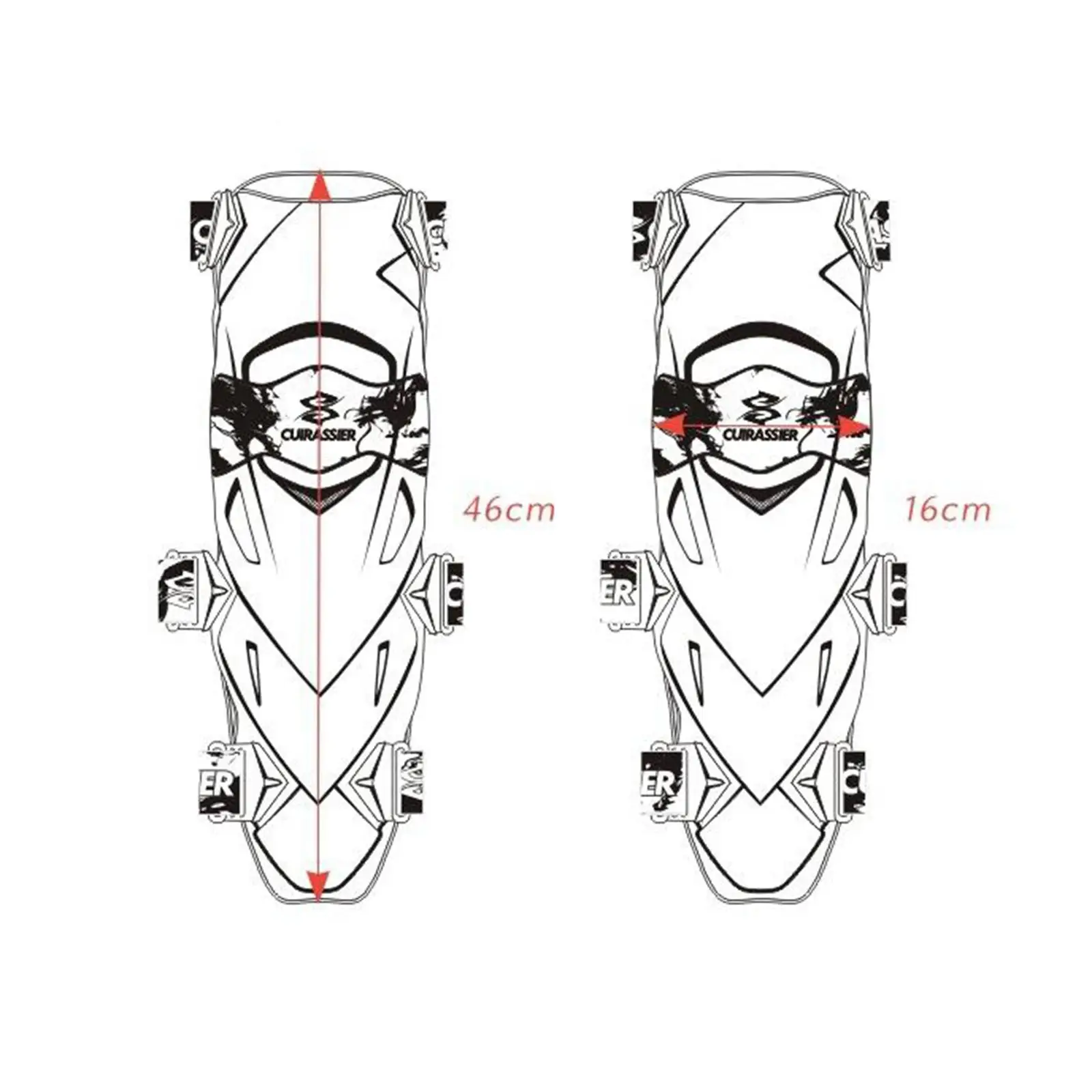 1 Pair Knee Pads Motorcycle-Adult Motorcycle Knee Pads/Adjustable Pads