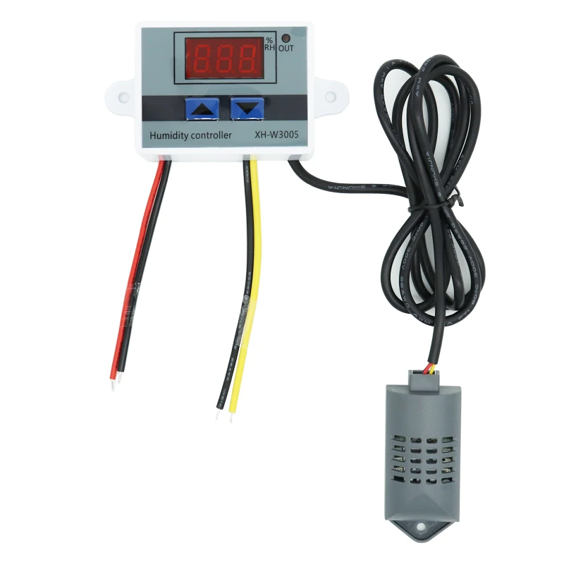 W3005 습도계 번호 습도계 12V 24V 110V 220V, 습도 제어 스위칭 조절기 + 습도 센서