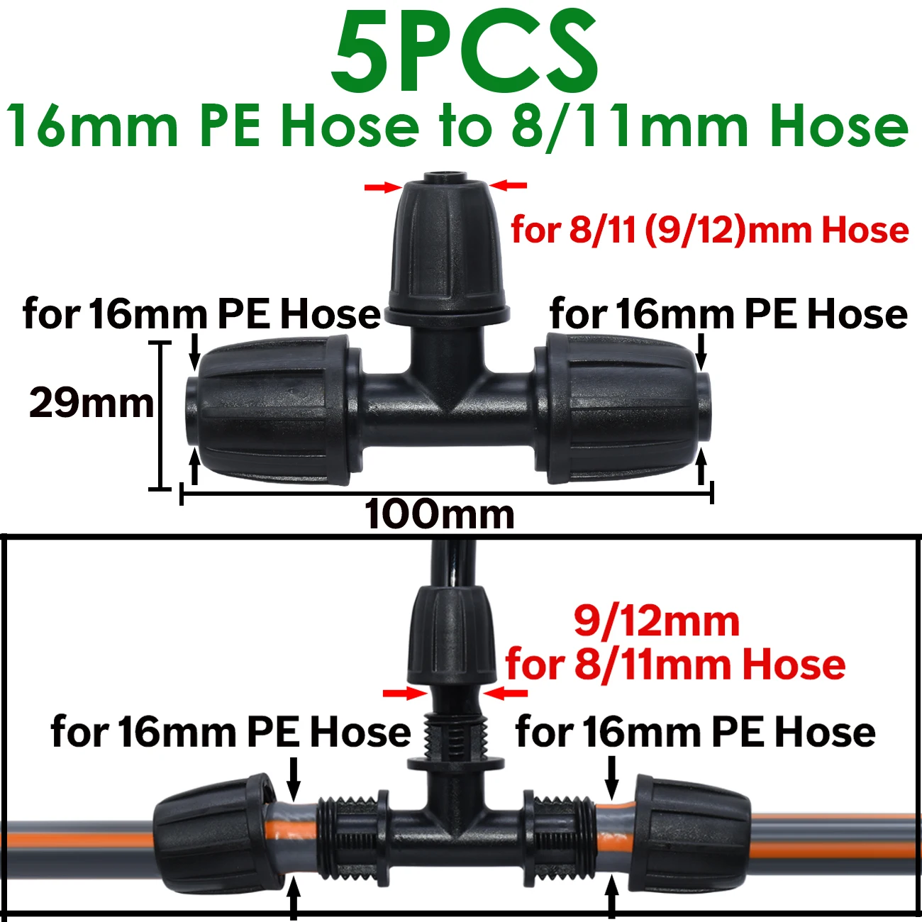1I2inch to 8I11mm
