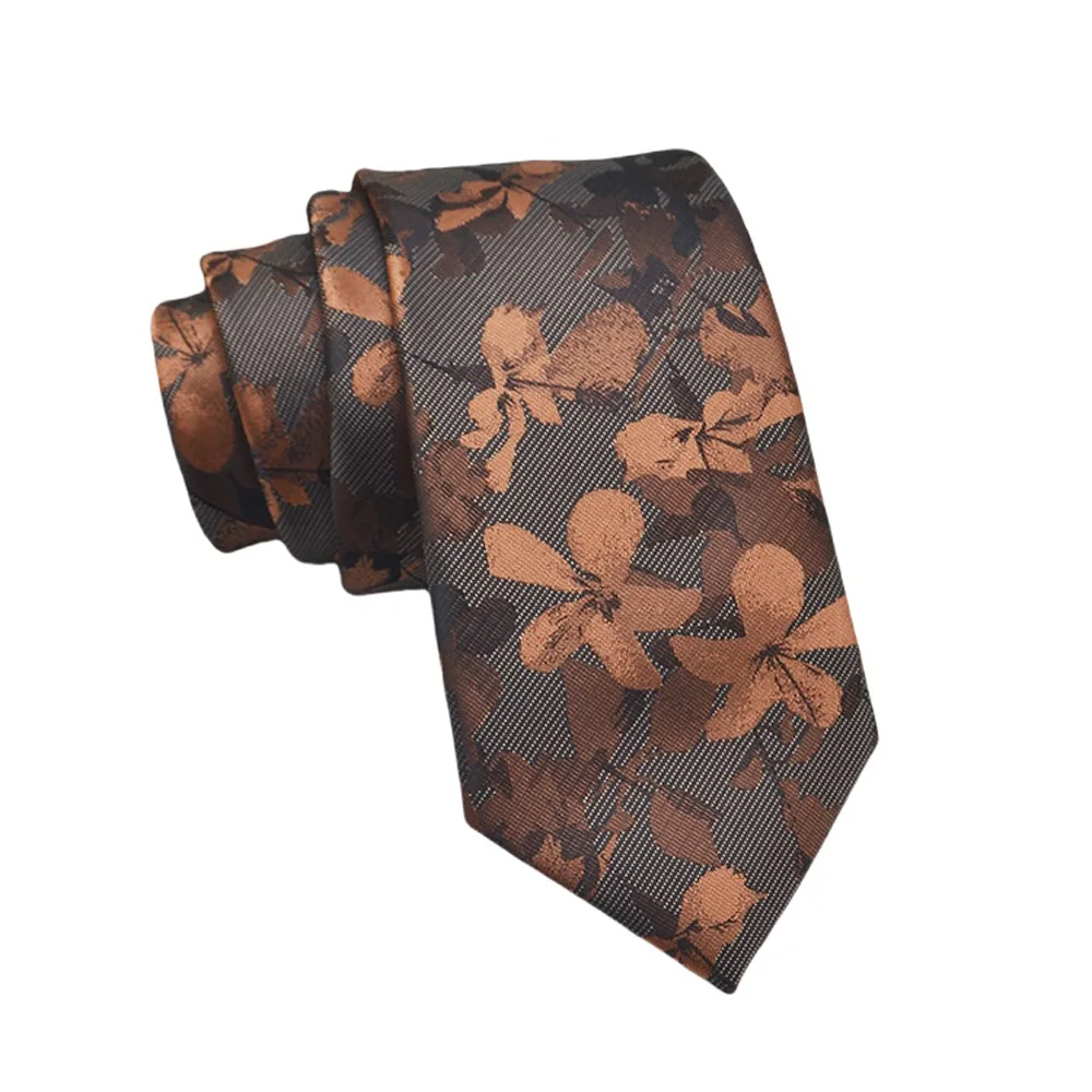 Mens Jacquard Tie - Floral Dot Necktie for Weddings  Daily Wear