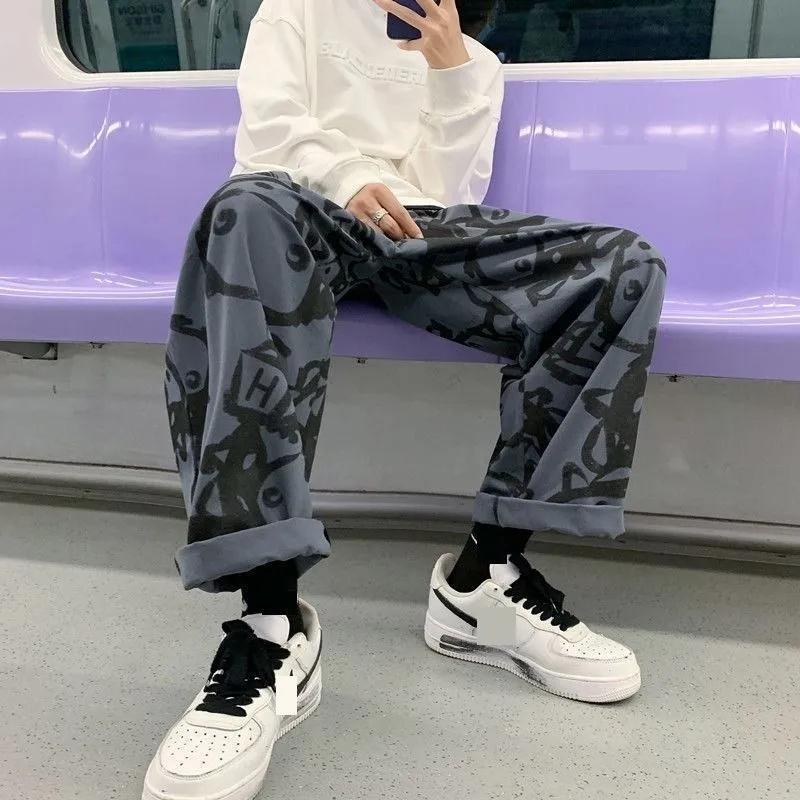 

Personality Street Apparel Wide Leg Pants Women Korean Fashion Loose Spring Autumn Design Sense Summer Thin Sweet Cool Ins Tide