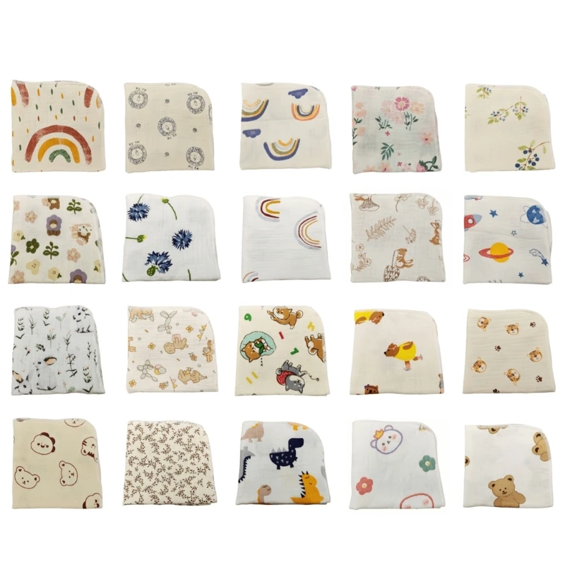 

Cotton Face Towel for Newborns Comfortable Burping Cloth Bib Small Handkerchief QX2D