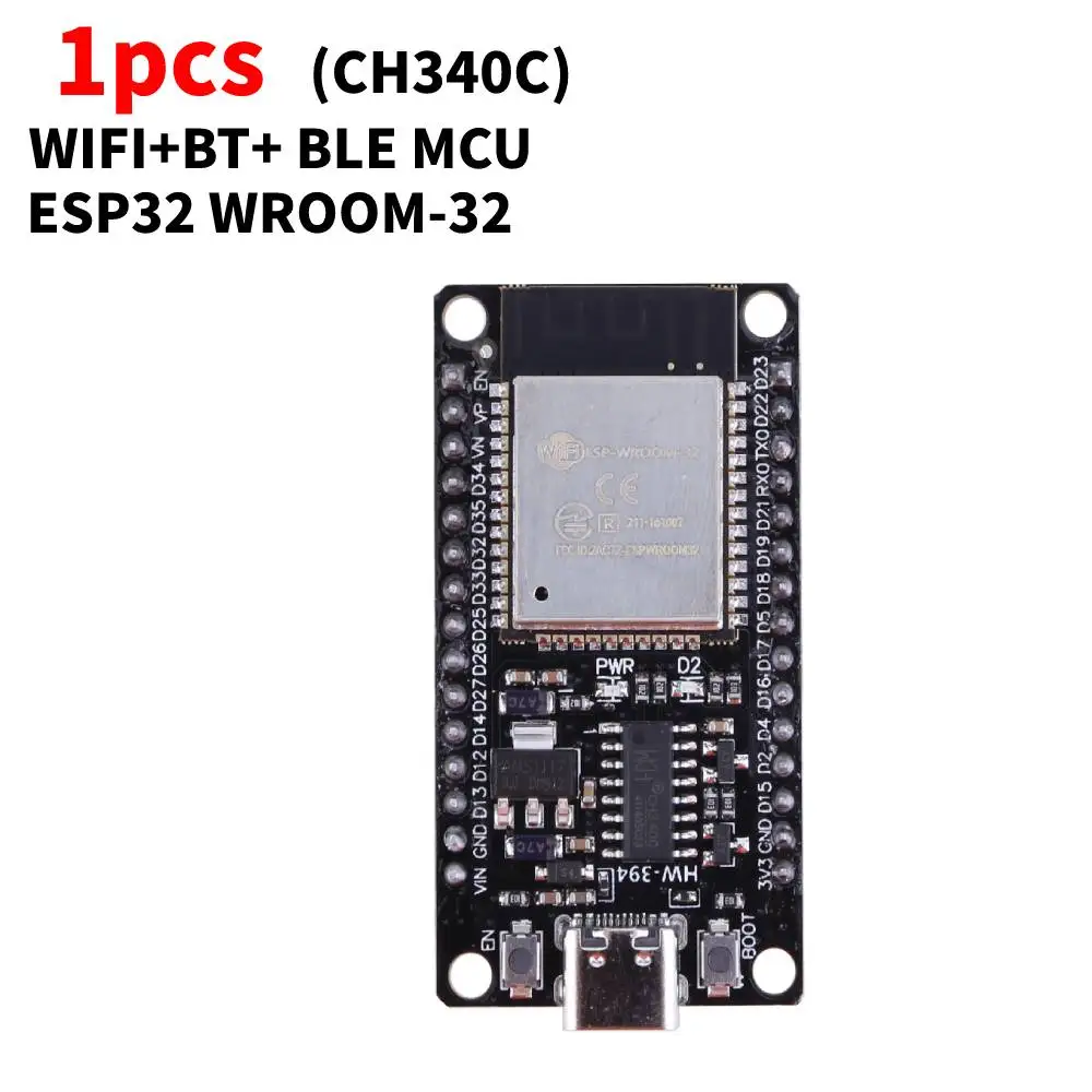 ESP32 WROOM-32 Development Board TYPE-C Micro USB WiFi+Bluetooth Ultra-Low Power Consumption SPI Flash 32Mbits Wireless Module