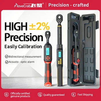MOVECRAB 0.6–340Nm High Precision Digital Torque Wrench with LED Buzzer Alerts