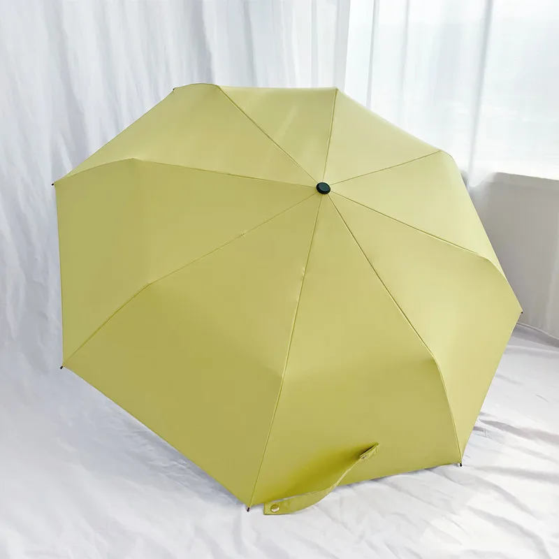 

Cat Chaidog Wood Handle Japanese Style Simple Solid Color Couple Sun Umbrella UV Resistant Windshield Umbrella