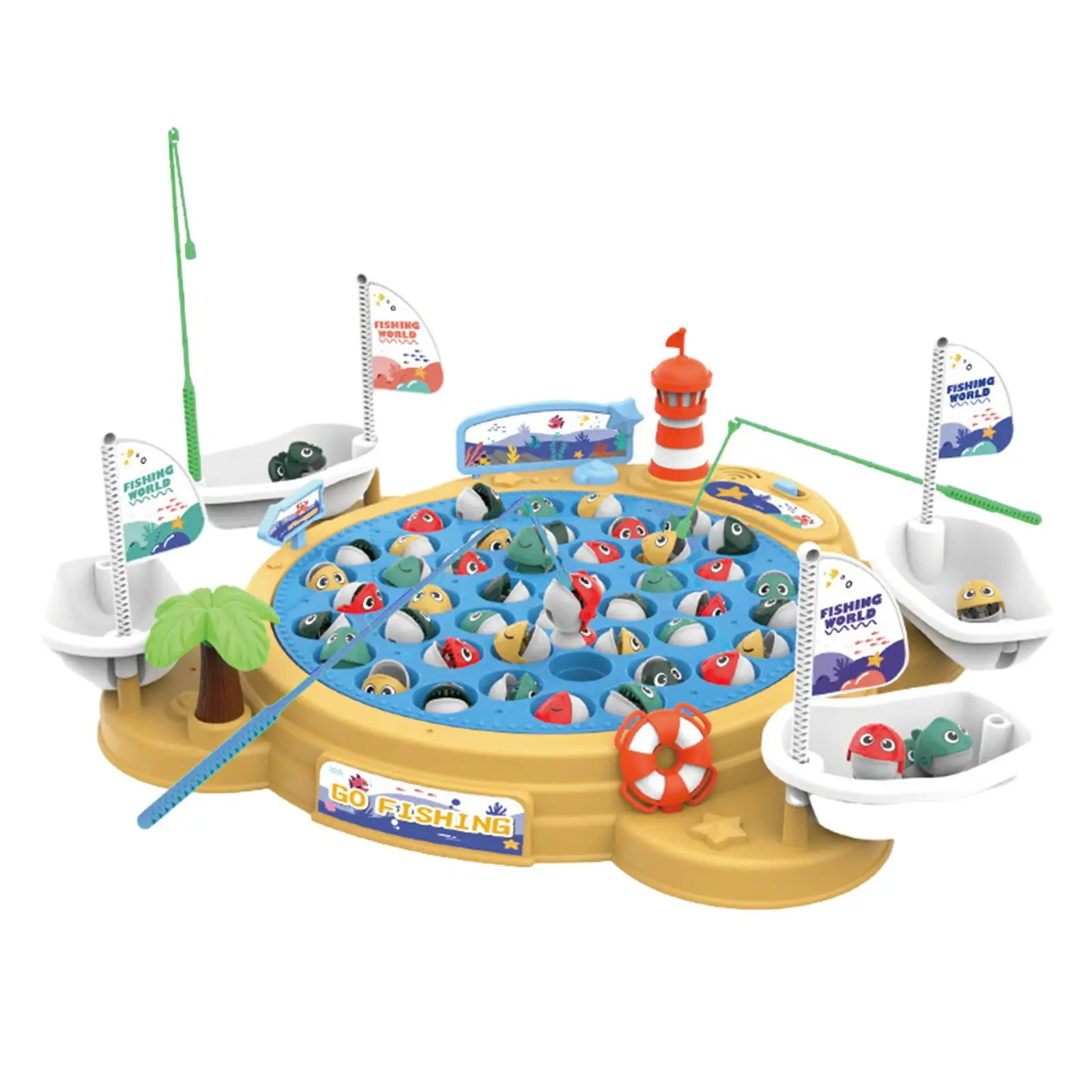 

Rotating Board Games Party Favors including Fishes and Fishing Poles Fishing Game Toy for Boys Toddlers Children Birthday Gifts