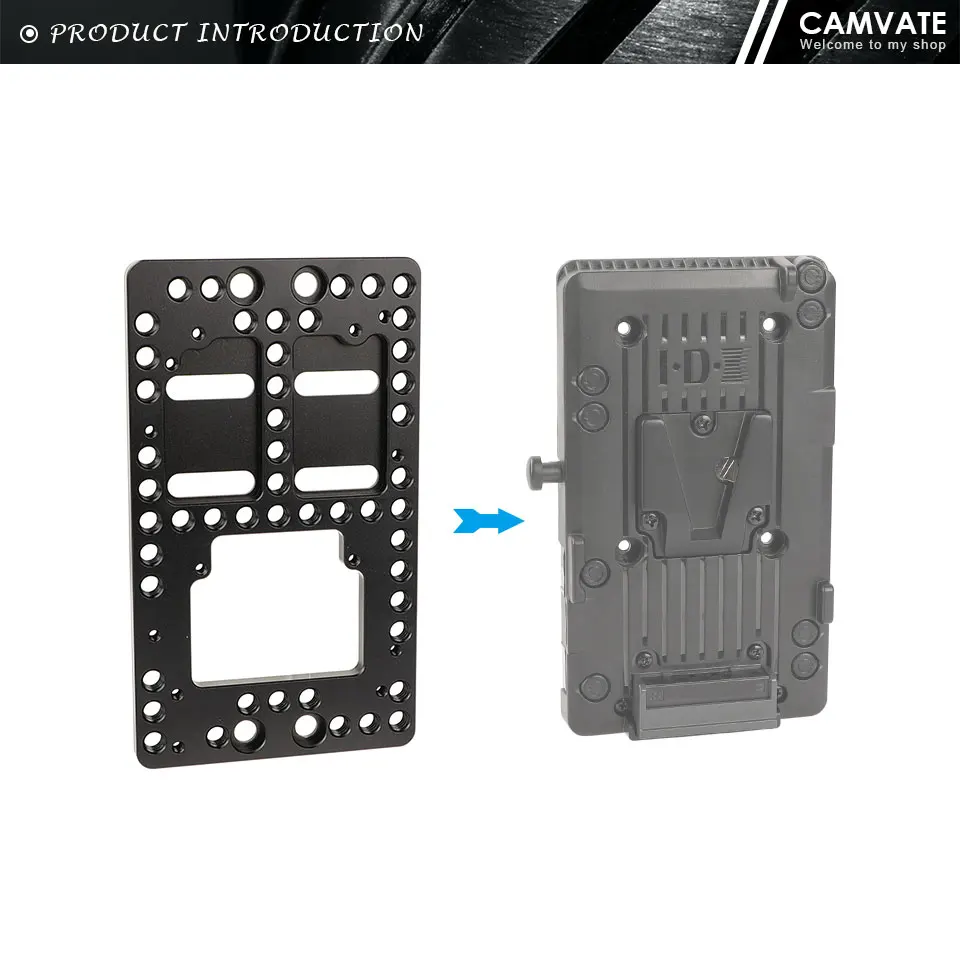 Cheese Plate Battery Backboard With 1/4"-20 Thread Screw Exclusively For IDX P-V