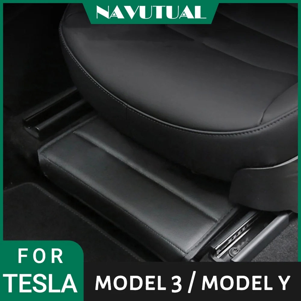 

Коробка для хранения Tesla Model Y на переднее и заднее сиденья, коробка-органайзер, кожаный ящик для хранения большой емкости
