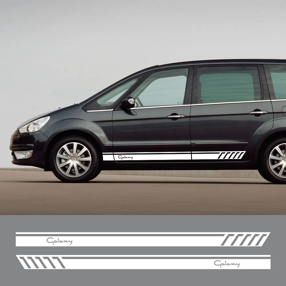 

2Pcs Car Door Long Side Stripes Stickers For Ford Galaxy MK1 MK2 Mk3 MK4 Tuning Accessories Auto Vinyl Decals