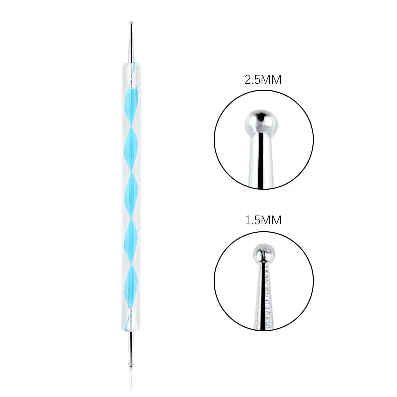 Nail Art Dotting Pen, Spiral Rod Hook Pen, Drawing Painting Marbleizing DIY Manicure tools 5