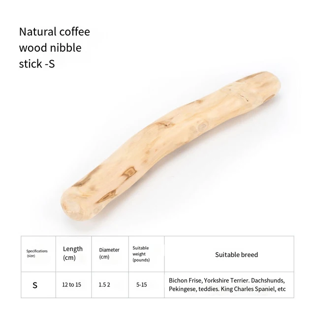 1pc Natural Coffee Wooden Dog Chew Toys for Puppy Pet Dogs Teething Stress Relief Molar Teeth Cleaning Safe Chew Sticks Supplies 5