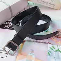 PU Leather Belt For Women Square Buckle Pin Buckle Jeans Black Belt Chic Luxury Brand Fancy Vintage Strap Female Waistband - Image 4