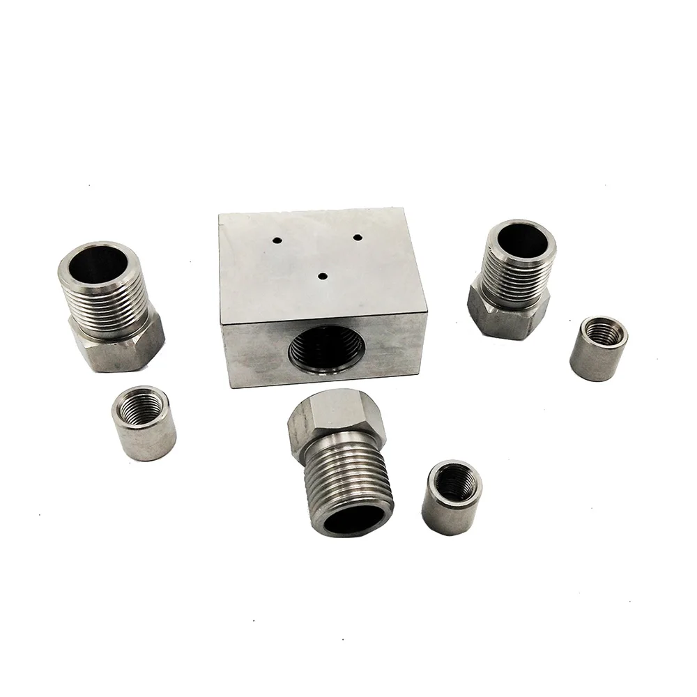 China Waterjet Cutter Parts 1/4 HP Tee Assembly 3/8 3/8'' High Pressure Tee  Assy 1/4 For Dardi Water Jet Cutting Head Machine