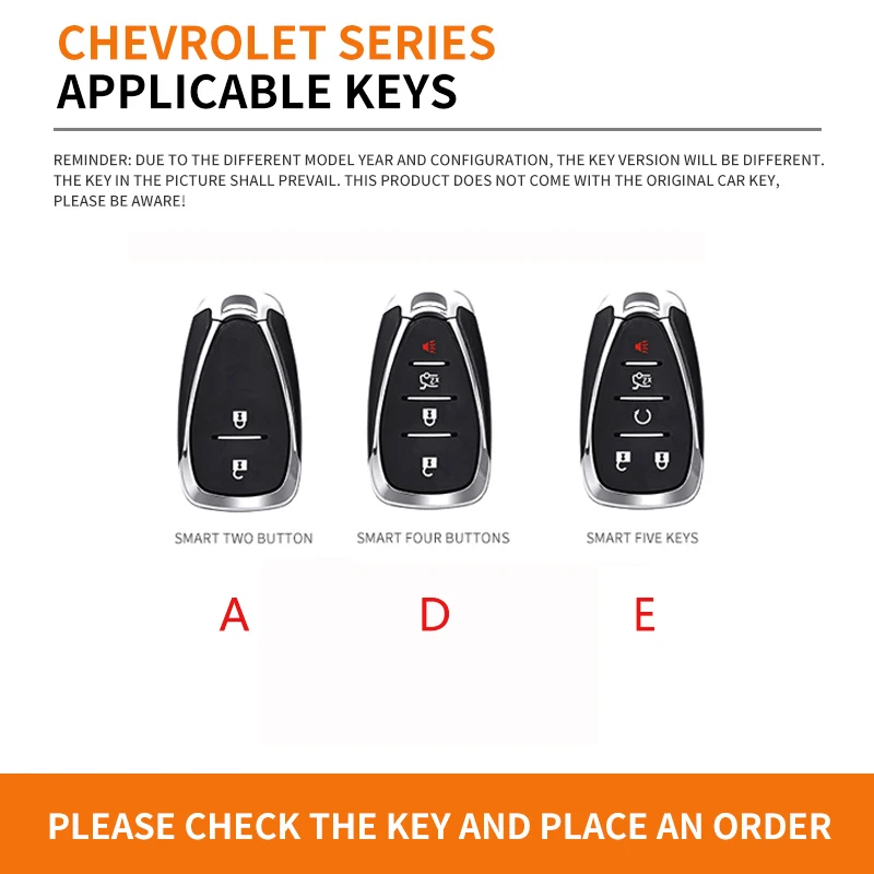 Key Case Cover Key Case Car Key Shell Car Key Case Cover Shell Holder For Chevrolet Chevy Malibu Camaro Cruze Traverse Spark Equinox Sonic Volt Bolt Blazer Onix Sonic