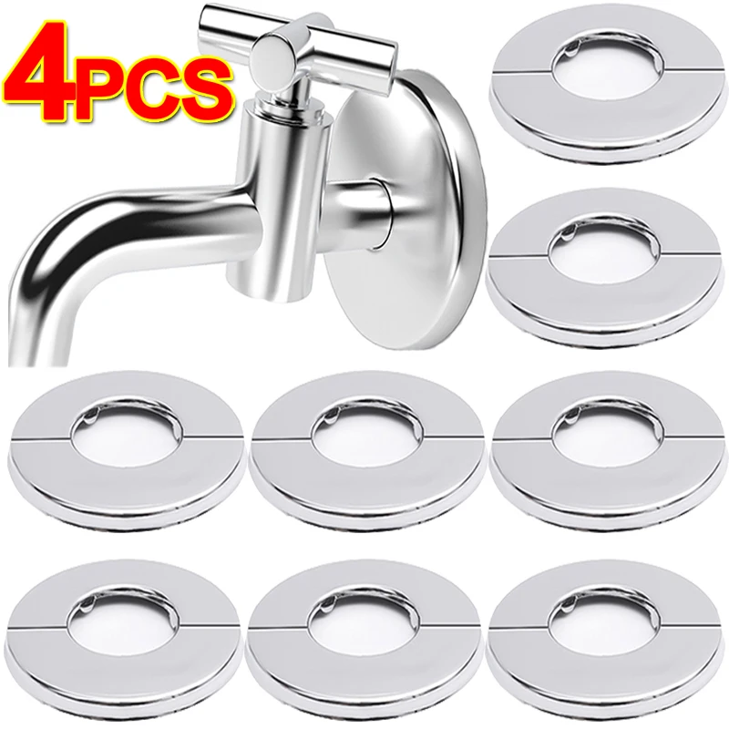 brand new faucet cover cover faucet decorative cover cover pipe wall covers decor faucet decorative cover faucet 1/4PCS Faucet Decorative Cover Self-Adhesive Stainless Steel Showers Water Pipes Wall Covers Bathroom Kitchen Faucet Accessories