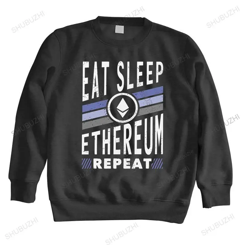 

Толстовка с капюшоном Eat Sleep Ethereum, мужские толстовки с длинным рукавом и принтом