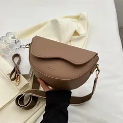 Elegant Soft Leather Shoulder Crossbody Bag - Luxury Print with Large Capacity (Khaki)