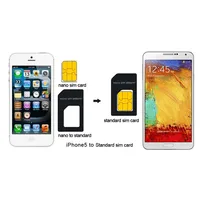 Micro Nano SIM Card Adapter Connector Kit For iPhone 5 6 7 plus 5S Xiaomi Redmi Note 4  All Phone Standard SIM Holder 4