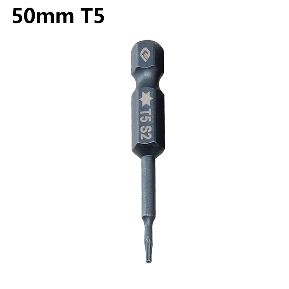 

1Pc Magnetic Torx Screwdriver Bit T5-T40 50mm 6.35mm Hex Shank Alloy Steel For Electric Pneumatic Drivers Home Improvement Tools