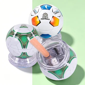 Temperino Manuale a Forma di Pallone da Calcio con Coperchio Antipolvere, 3 Misure Regolabili, Foro Portatile, Colore Casuale, Taglierino per Cancelleria Studenti
