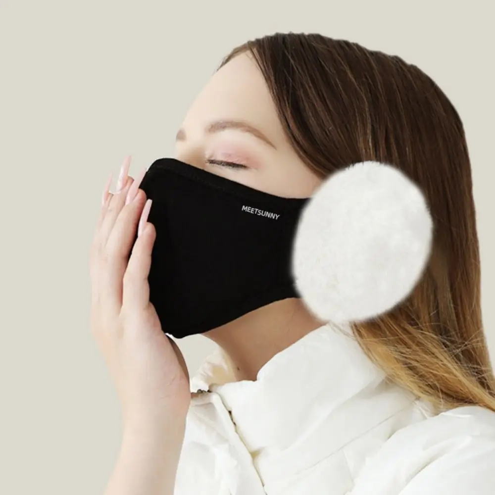 

Fleece Earmuffs Mask Breathable Thermal Windproof Earflap Wrap Mask Dustproof Ear Warmer Winter Mask Ski