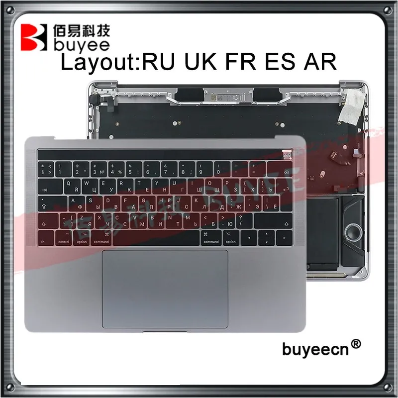 

Original A1706 Palmrest TopCase For Macbook Pro Retina 13" A1706 TopCase US UK RU FR ES keyboard Trackpad A1819 battery assembly