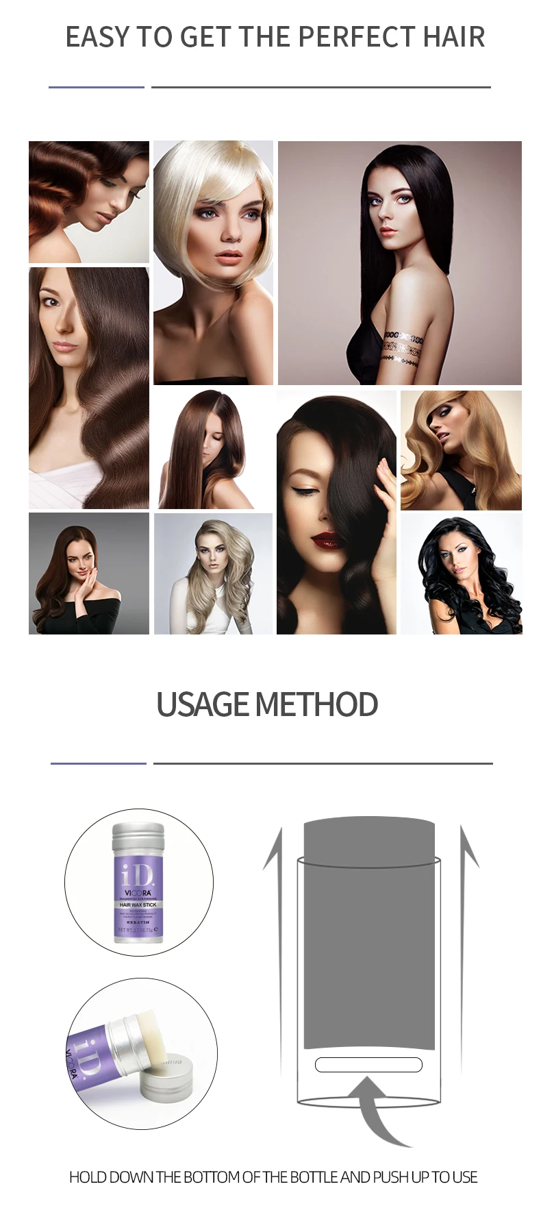 Curly Hair Products Daily Sticks for Hair Styling Appliances 75g Persistent Control Suitable for Men and Women Edge Control Gel