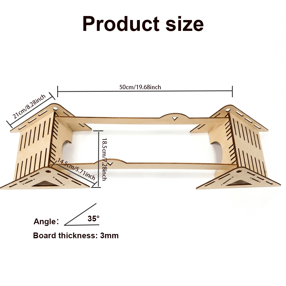 Pont en Bois Réglable pour Voiture RC 1/18-1/36 - Obstacle Universel