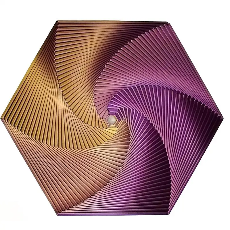 Fidget Toys 3D Printed Fractal Hexagon Portable Playing Sensory Anti-stress Desktop Ornament Kid Visual