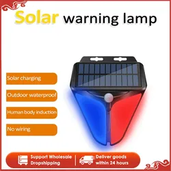 Sirène d'alarme solaire extérieure sans fil, lumière stroboscopique 62, applique murale en iode, lampe flash étanche, détecteur de mouvement