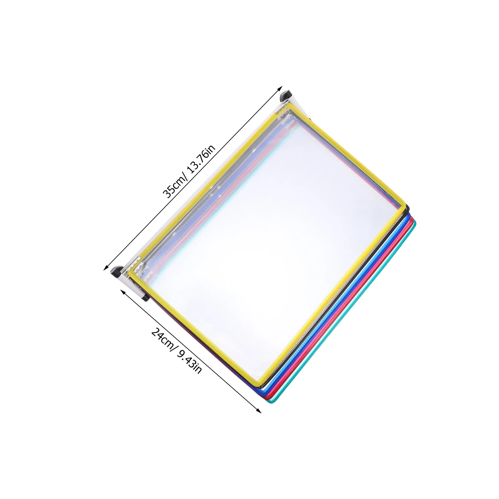 벽걸이형 파일 디스플레이 랙 A4 사이즈 걸이식 문서 정리함 5단 플라스틱 사무용 바인더 참고용 정리함 종이