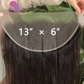 Capelli Umani Lisci 13x6 Lace Frontal Pre-Plucked, Densità 150%, Estremità Pieno Pieno Pieno, Colore Naturale, Capelli Vergini Brasiliani 10-22 Pollici