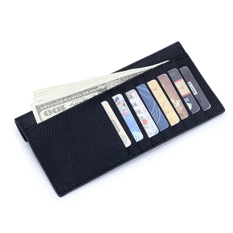 New Women Wallets Zipper Genuine Leather Coin Purse Ultrathin Organizer Case Wallet Multi-card Bit Bank Cards Holder Card Case