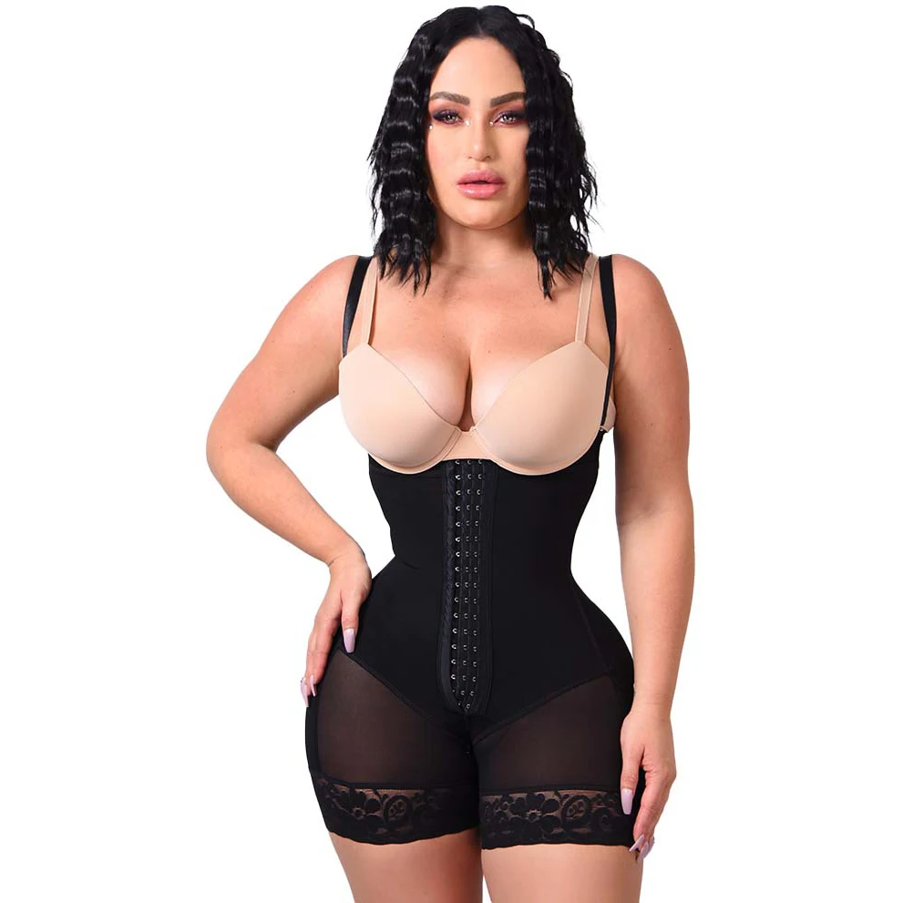 Faja Colombianas Shapewear for Women Tummy Control Body Shaper Butt Lifter Thigh Slimming Plus Size with Zipper Crotch Underwear