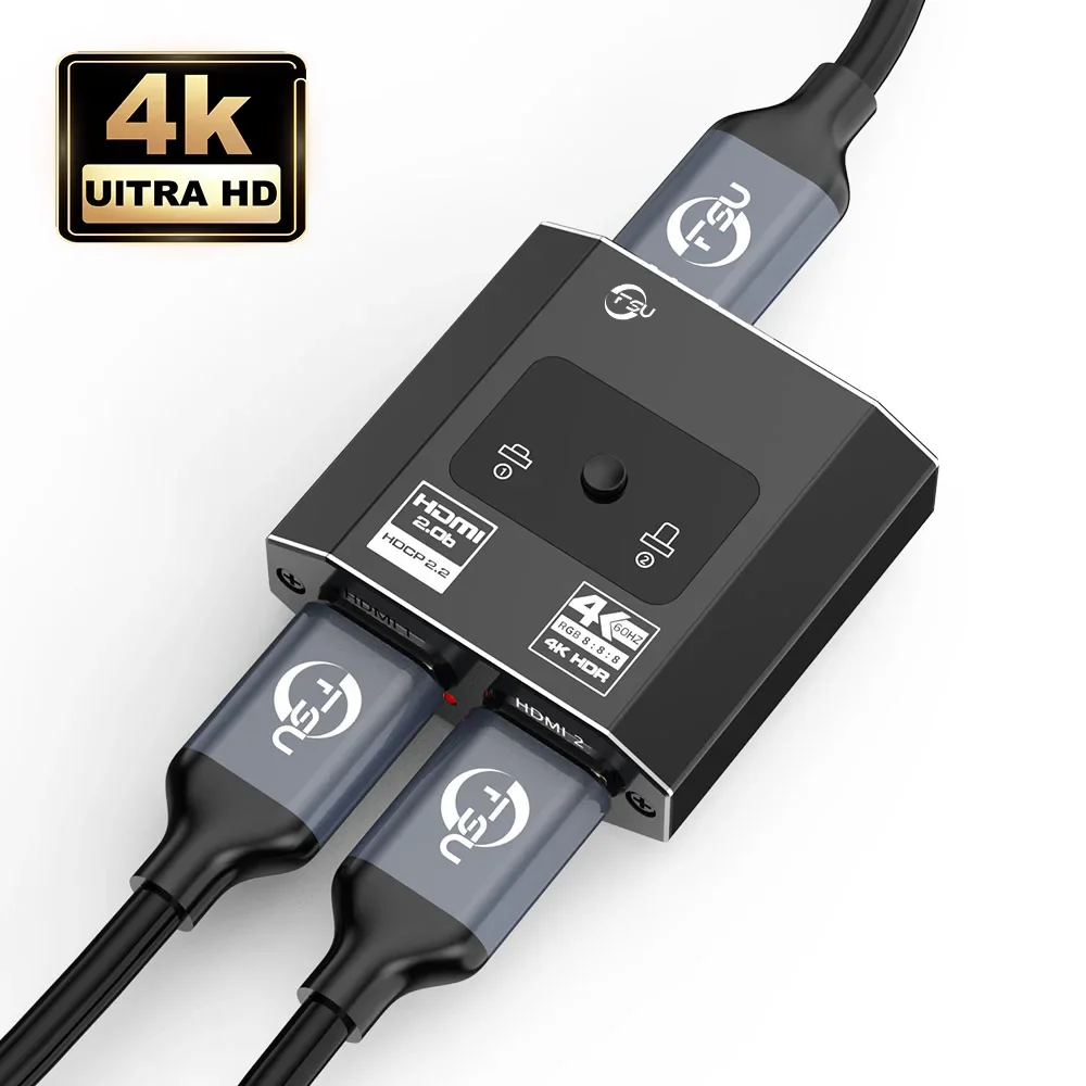 

HDMI Splitter 4K HDMI Switch 1 in 2 out HDMI Switcher 1x2/2x1 Adapter Bi-Direction for PS4 Xiaomi Mi Box HDTV Laptop HDMI Switch
