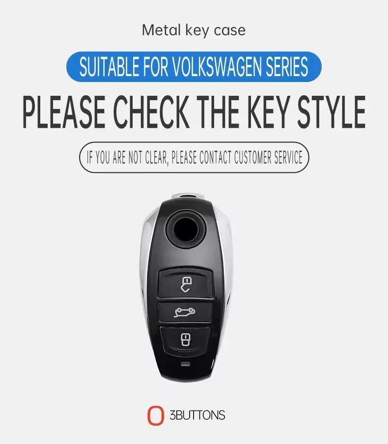 Car Remote Key Case Cover For VW Volkswagen Touareg 2011-2015