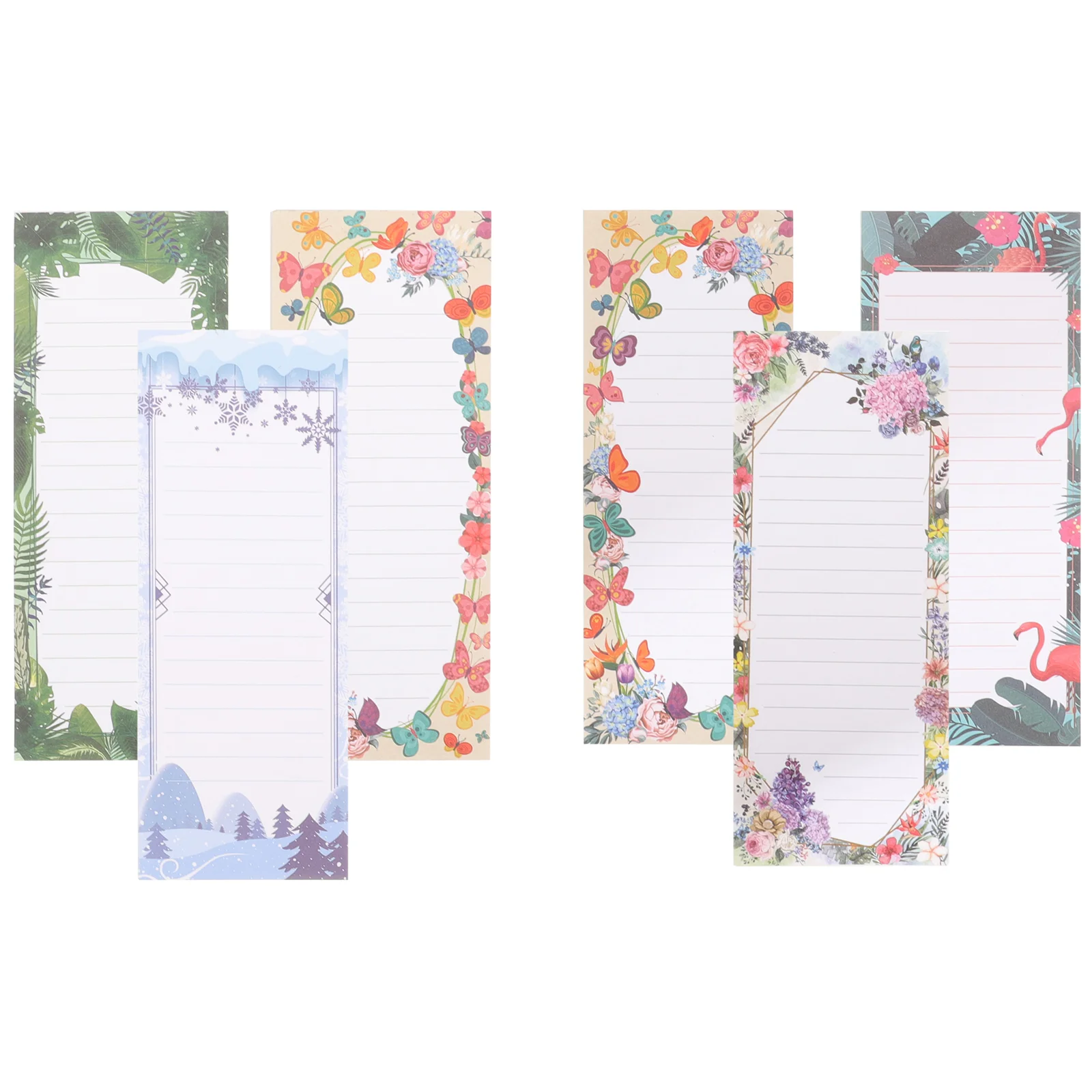 

6pcs Magnetic Notepad Fridge Grocery Schedule Refrigerator Decorative Memo Planning Pads